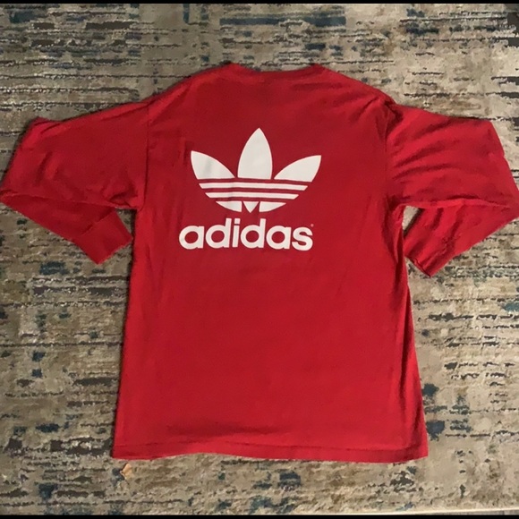 ❌Sold❌Large Logo Adidas Long Sleeve T-shirt 🔺‼️ - Picture 2 of 7